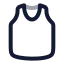 Sleeveless icon with twotone rounded style