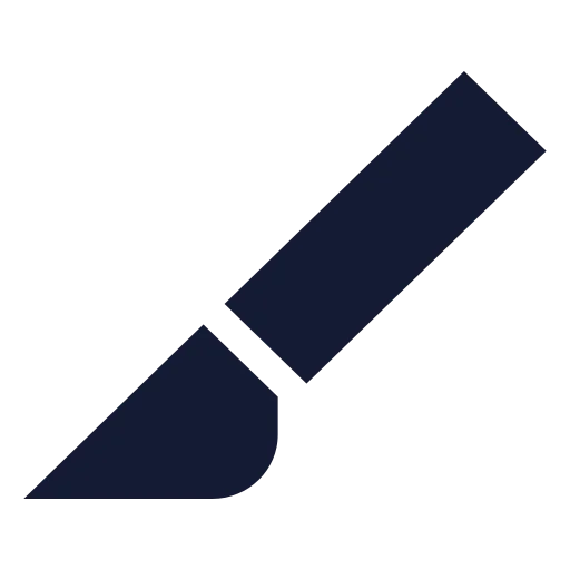 Slice Icon in Solid Sharp style
