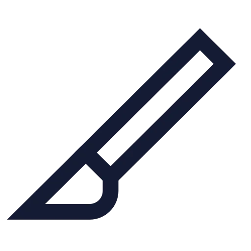 Slice Icon in Stroke Sharp style