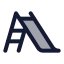 Slide icon with duotone standard style