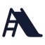 Slide icon with solid rounded style