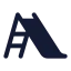 Slide icon with solid standard style