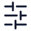 Slidershorizontal icon with stroke rounded style