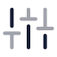 Slidersvertical icon with duotone rounded style