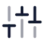 Slidersvertical icon with twotone rounded style