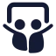 Slideshare icon with solid standard style