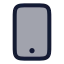 Smartphone icon with duotone rounded style