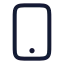 Smartphone icon with stroke rounded style