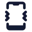 Smartphone icon with solid standard style