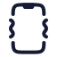 Smartphone icon with stroke rounded style