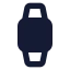 Smartwatch icon with solid standard style