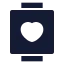 Smartwatch icon with solid sharp style