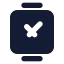 Smartwatch icon with solid standard style