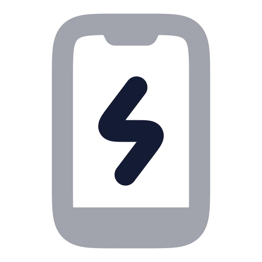 Smartphone Charging Icon in Bulk Rounded style