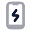 Smartphonecharging icon with bulk rounded style