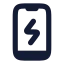 Smartphonecharging icon with solid rounded style