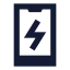 Smartphonecharging icon with solid sharp style
