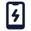 Smartphonecharging icon with solid standard style