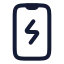 Smartphonecharging icon with stroke rounded style