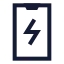 Smartphonecharging icon with stroke sharp style