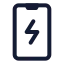 Smartphonecharging icon with stroke standard style