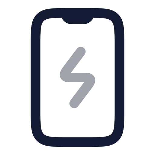 Smartphone Charging Icon in Twotone Rounded style