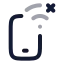 Smartphonelostwifi icon with twotone rounded style