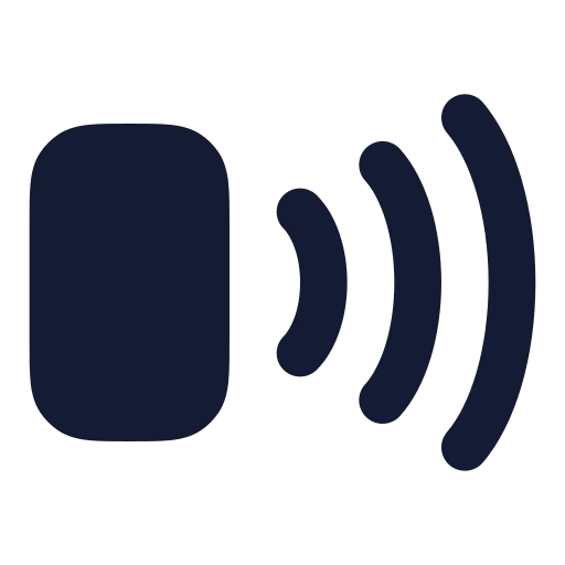Smartphone Nfc Icon in Solid Rounded style