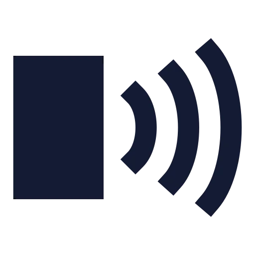 Smartphone Nfc Icon in Solid Sharp style