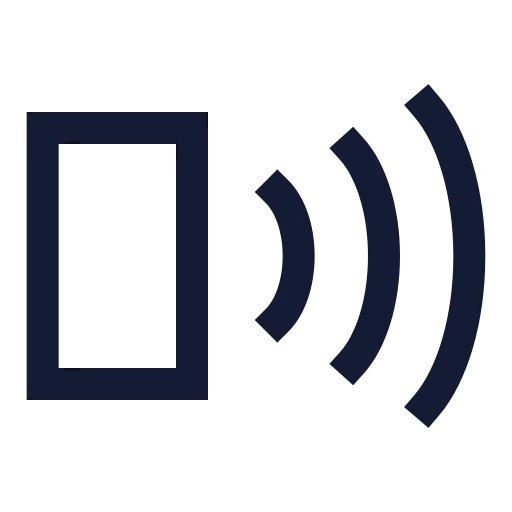 Smartphone Nfc Icon in Stroke Sharp style