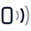 Smartphonenfc icon with twotone rounded style