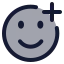 Smileplus icon with duotone rounded style