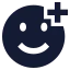 Smileplus icon with solid sharp style