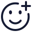 Smileplus icon with stroke rounded style