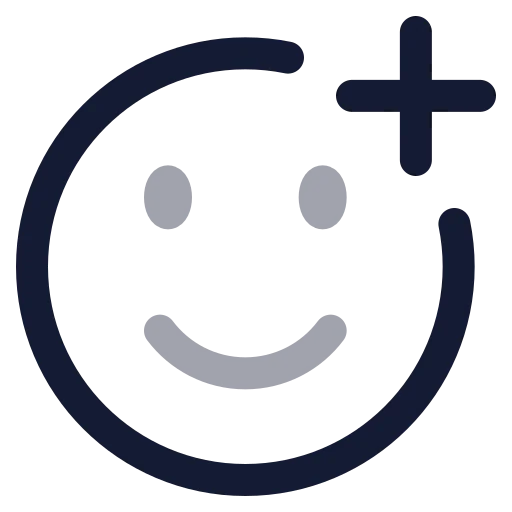 Smile Plus Icon in Twotone Rounded style