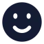 Smile icon with solid standard style