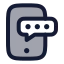 Smscode icon with duotone rounded style