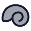 Snail icon with duotone rounded style