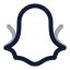 Snapchat icon with twotone rounded style