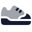 Sneaker icon with bulk rounded style