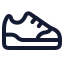 Sneaker icon with stroke rounded style