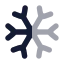 Snow icon with bulk rounded style