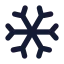 Snow icon with solid standard style