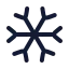 Snow icon with stroke rounded style