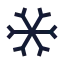 Snow icon with stroke sharp style