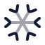 Snow icon with twotone rounded style