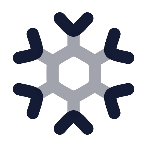 Snowflake Icon in Bulk Rounded style