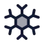 Snowflake icon with duotone standard style