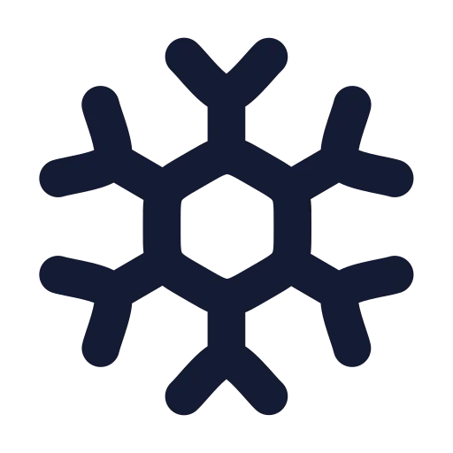 Snowflake Icon in Solid Rounded style
