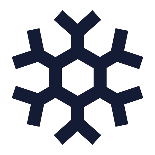 Snowflake Icon in Solid Sharp style